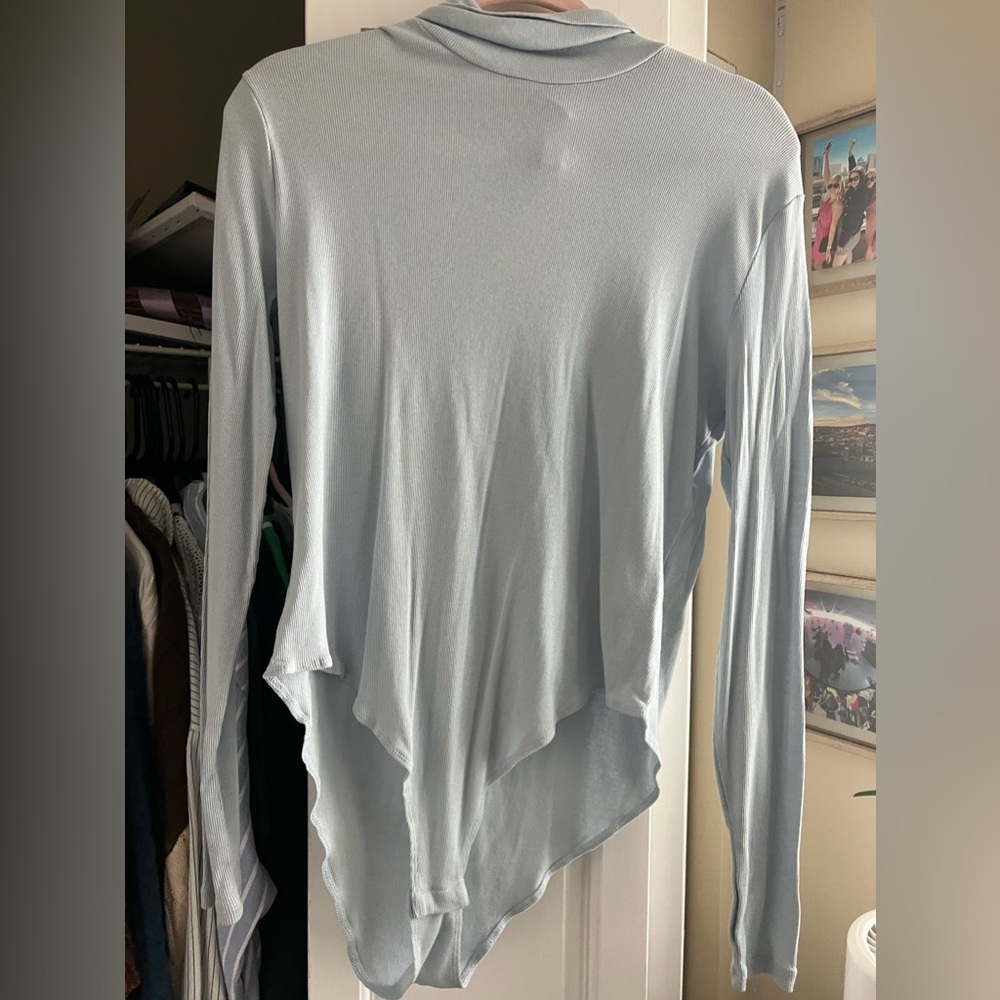 H&M light blue long sleeve bodysuit